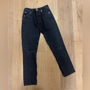 Agolde Riley ripped navy blue denim size 24